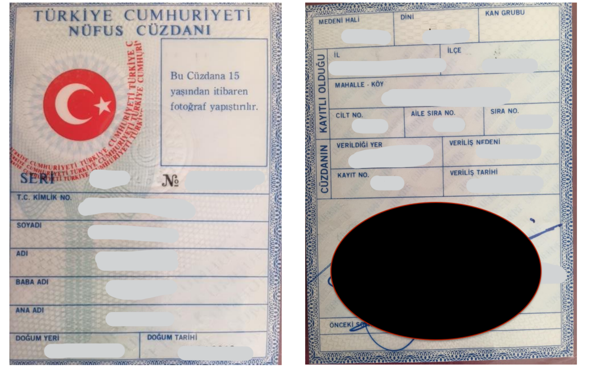 Certified Translation of Turkey ID from Turkish to English